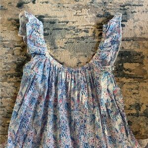 Simply Southern Blue and Pink Floral Spring Dress